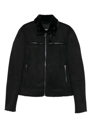 Patrizia Pepe soft-collar biker jacket - Black