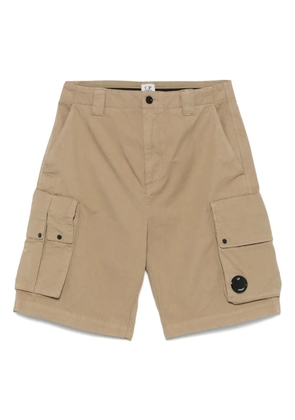 C.P. Company Lens-detail cargo shorts - Neutrals