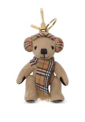 Burberry Thomas Bear check-scarf bag charm - Neutrals
