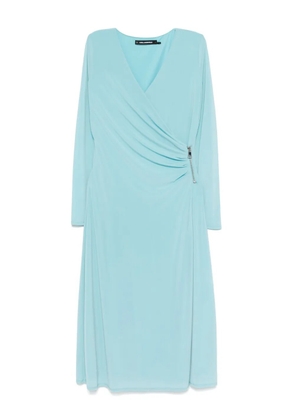 Karl Lagerfeld zip-detail wrap dress - Blue