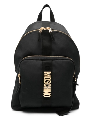 Moschino logo-plaque backpack - 00B - Nero