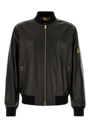 Versace leather bomber jacket - Black