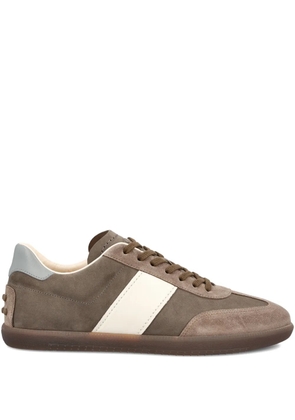 Tod's Tabs stripe panelled sneakers - Brown