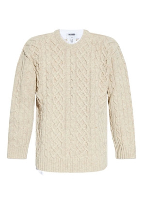 Moschino cable-knit virgin-wool sweater - Neutrals