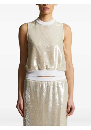 Peserico sequin-embellished sleeveless top - Neutrals