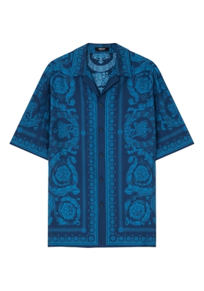 Versace barocco-print short-sleeve shirt - Blue