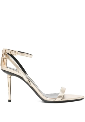 TOM FORD ankle-strap padlock sandals - Gold