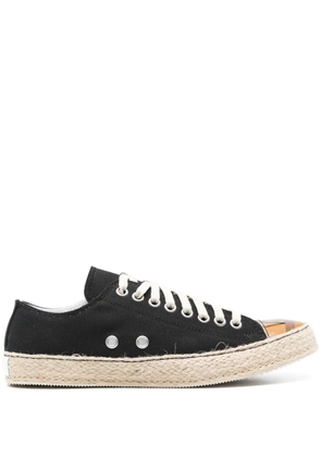 Magliano braided-sole canvas sneakers - Black