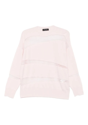 Fabiana Filippi mesh-panel sweater - Pink
