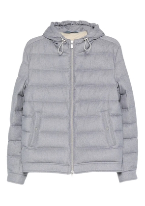 Eleventy hooded quilted jacket - Blue