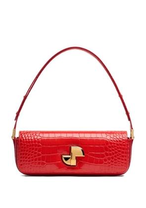 Patou Le Lock crocodile-embossed shoulder bag - Red