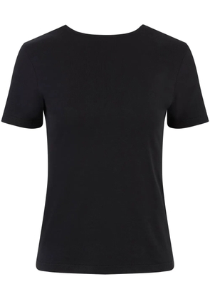 Nina Ricci plunging draped back T-shirt - Black