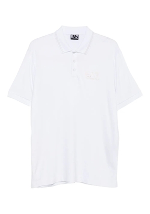 Ea7 Emporio Armani logo short-sleeve polo shirt - White