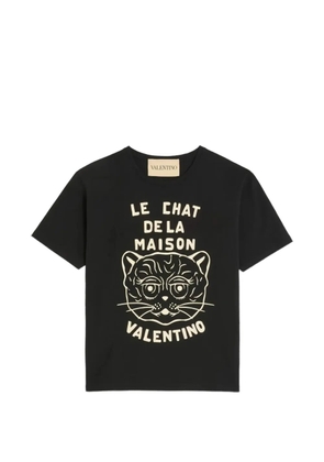 Valentino Garavani Le Chat De La Maison-print cotton T-shirt - Black