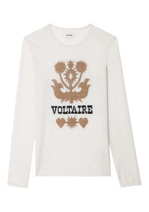 Zadig&Voltaire Teissa floral-embellished sweater - Neutrals