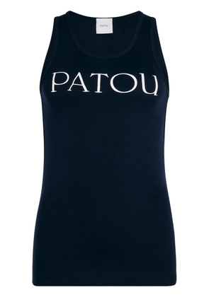 Patou logo-print tank top - Blue