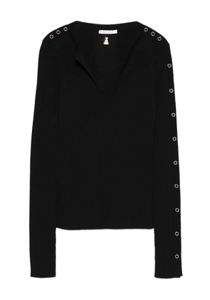 Patrizia Pepe ribbed sweater - Black