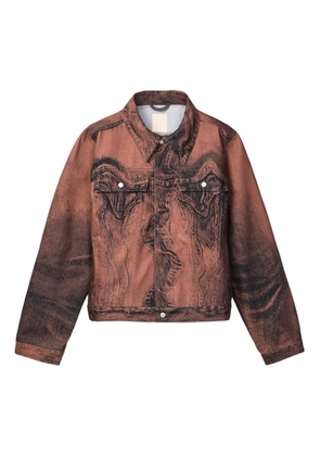 CamperLab acid-wash effect denim jacket - Brown