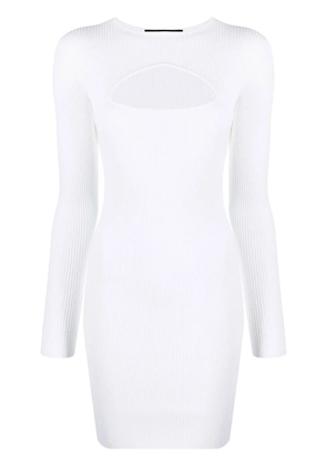 DSQUARED2 cut-out rib-knit minidress - White
