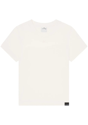 Courrèges logo-embroidered cotton T-shirt - White