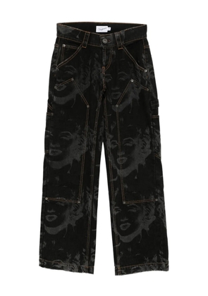 Vaquera all-over graphic print jeans - Black