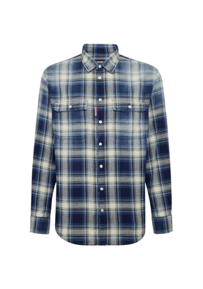 DSQUARED2 plaid button-front shirt - Blue