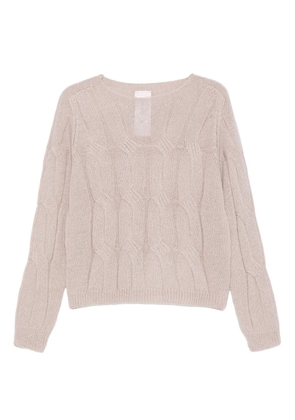 LIU JO cable-knit sweater - Pink