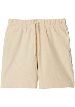 Burberry logo-print cotton shorts - Neutrals