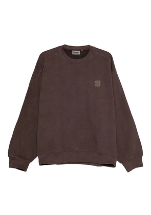 Carhartt WIP logo-patch crew-neck sweatshirt - Brown