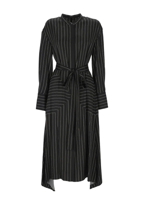 JOSEPH Orlana striped belted midi dress - Black