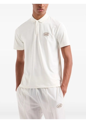 Ea7 Emporio Armani logo-appliqué polo shirt - White
