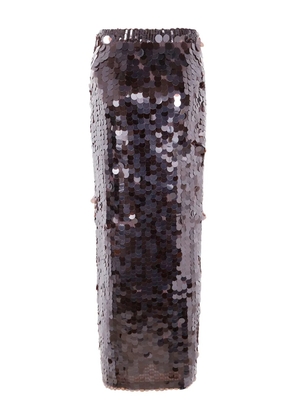 P.A.R.O.S.H. sequinned maxi skirt - Brown