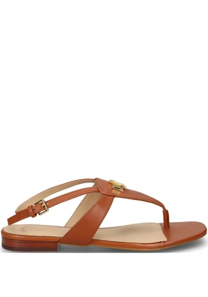 Lauren Ralph Lauren logo-appliqué sandals - Brown