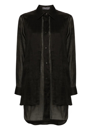Lorena Antoniazzi layered ramie shirt - Black