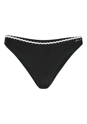 Karl Lagerfeld scallop-trim bikini briefs - Black