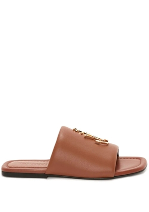 JW Anderson JW Anchor plaque slide sandals - Brown