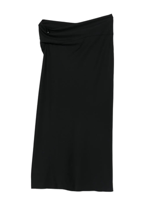 Alberta Ferretti draped-detail midi skirt - Black