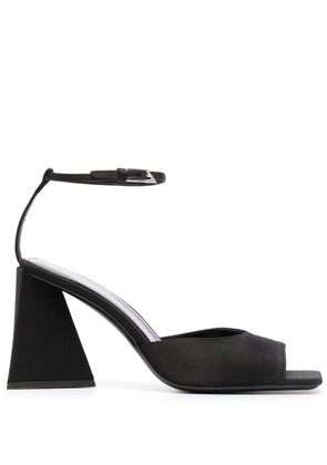 The Attico Piper 85mm satin sandals - Black