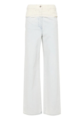 Givenchy 4G Liquid-button tweed-panel jeans - Blue