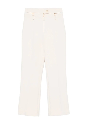 Elisabetta Franchi zip-detailing straight trousers - Neutrals