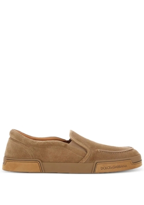 Dolce & Gabbana Portofino Yacht suede slip-on sneakers - Brown