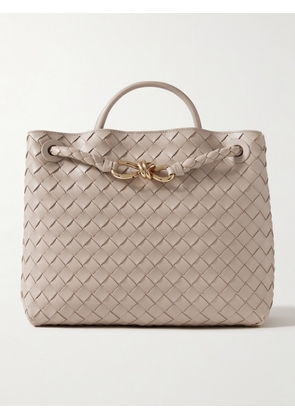 Bottega Veneta - Andiamo Medium Embellished Intrecciato Leather Tote - Neutrals - One size