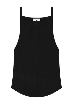 Courrèges curved-hem sleeveless top - Black