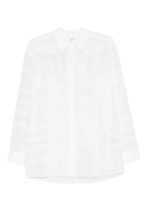 TOTEME geometric-pattern cotton shirt - White