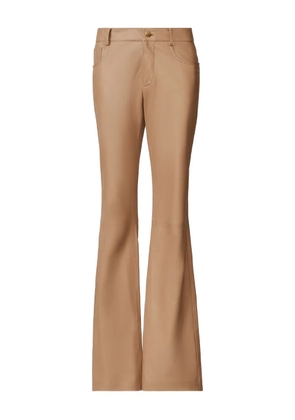 Fabiana Filippi leather flared trousers - Brown