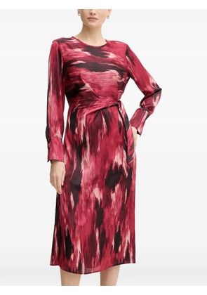 Joseph Ribkoff tie-waist printed dress - Red