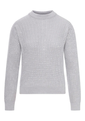 Golden Goose crystal-embellished ribbed sweater - Grey