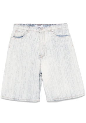 MSGM denim bermuda shorts - Blue