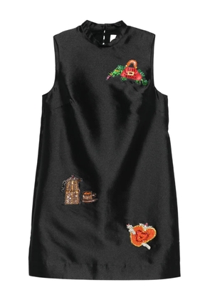 ALEMAIS Ginger embellished sleeveless mini dress - Black
