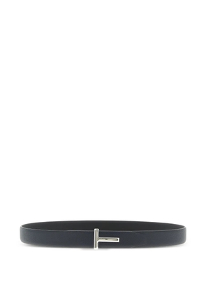 TOM FORD reversible hammered logo buckle belt - Blue